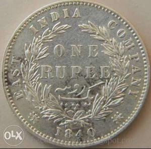 's silver coin of queen victoria era 177 year old coin
