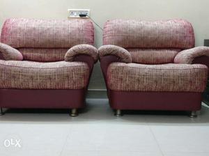 2 single seaters and one 3 seater Fabric sofa