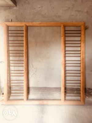 6*6 Teak Wood Window Brand New with Safety Grills