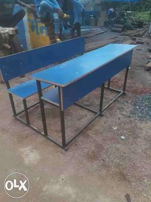 Black And Blue Lecture Table And Chair