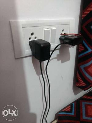 Black Travel Adapter With Cable