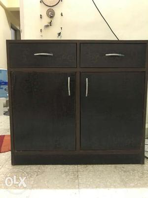 Black Wooden Chest Cabinet
