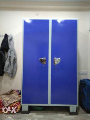 Blue And White Wooden Closet