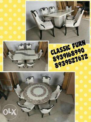 Brand new cheap price marble dining table set