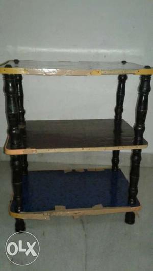 Brown Wooden 2-layer TV Stand