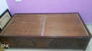 Brown Wooden Bed 3ft*6ft