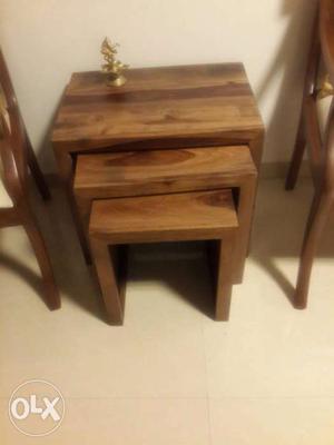 Brown Wooden Nesting Tables