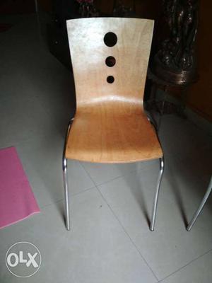 Brown Wooden Parson Chair