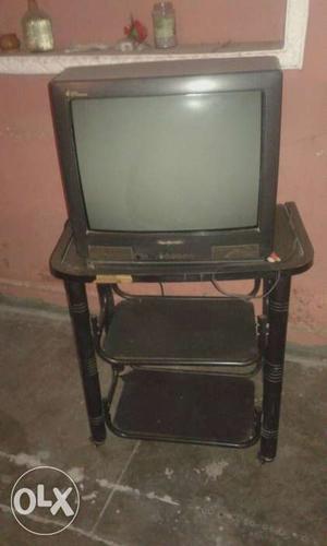 CRT Television With TV Stand