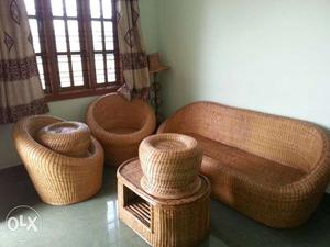 Cane furniture, no maintenance, easily movable,