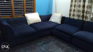 Hi friends in our home L safed cushion sofa with