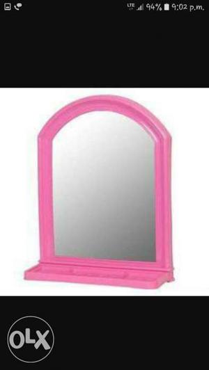 Plastic mirror with comb stand 2 sizes available