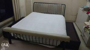Premium Godrej Steel Bed with 2 Sliding Storage with Kurlon