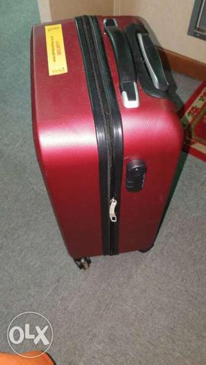 Red And Black Hardside Luggage