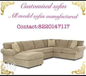 Sandal colour soft sofa