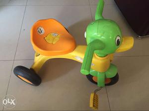 Toddler's Orange,yellow And Green Duck Themed Trike