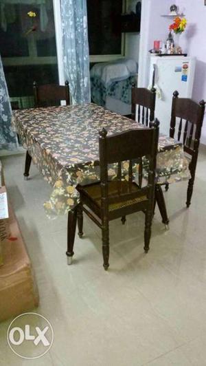 Used dining table with 6 chairs. Near Akshaya