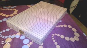 White And Gray Polka Dotted jewelry box only