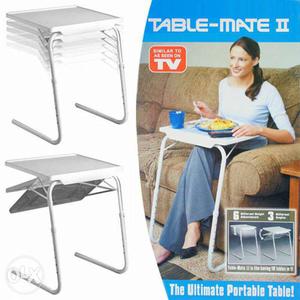 White Table Mate 2 The Ultimate Portable Table With Box