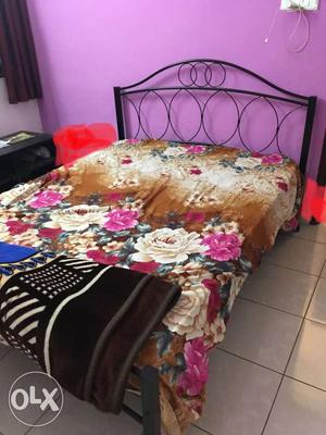Wrought Iron bed with Sleepwell Mattress in excellent