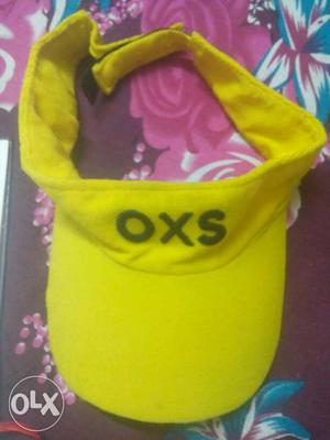 Yellow And Black OXS Sun Visor Cap
