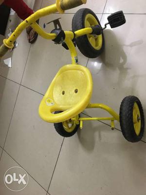 Yellow And Black Tricycle Ride On Toy