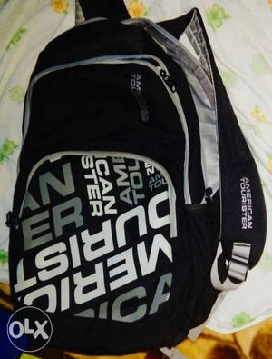 American tourister Black And White Backpack