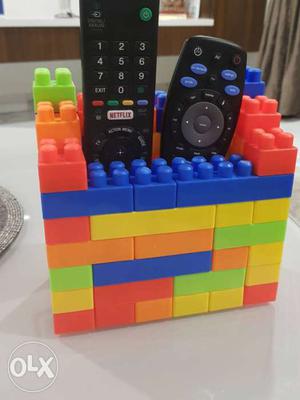 Colorful brick multipurpose remote stand