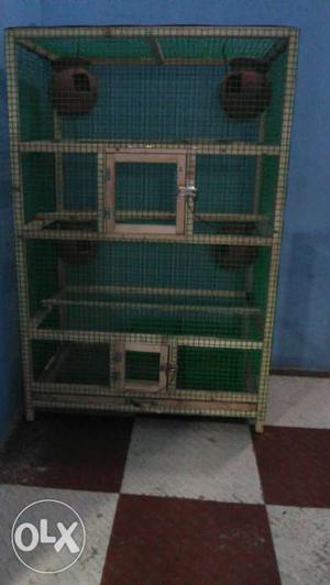 Love birds cage for RS  with 4 pots attached