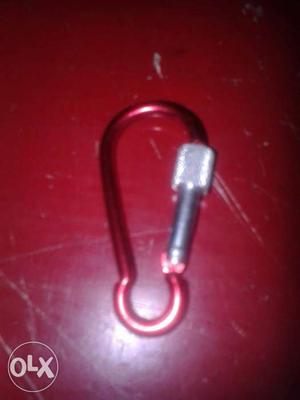 Red And Gray Steel Carabiner