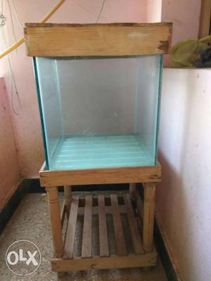 Wooden frame fish tank 1.5 ft size each side, 8mm
