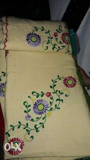 Beautiful hand embroidery bedsheets