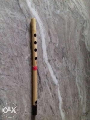 Beige And Black Bamboo Flute