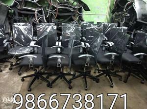 Black Rolling Chair Lot