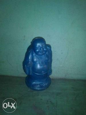 Blue Budai Ceramic Figurine