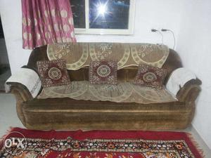 Brown 3-seater Couch