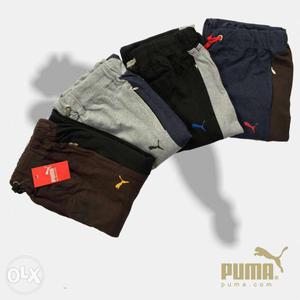 Brown, Black, Gray, And Blue Puma Shorts
