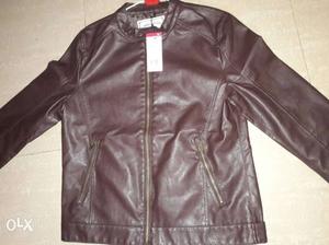 Brown Coloured Mens Jacket 100% Leather Jacket