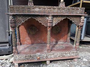Brown Wooden Frame Puja Ghar