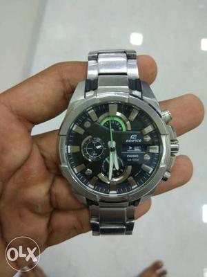 Casio EFR-540 steel bracelet watch silver color