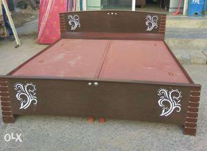 (Delivery free) new flower design double bed with storage