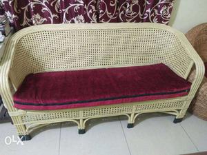 Good Cane sofa with cushion as shown in the pic..