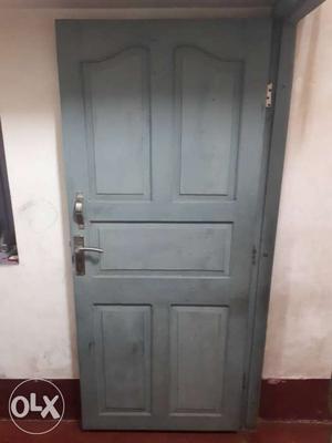 Grey Wooden 5-panel Door
