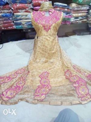 New frock with churidaar paint n dupatta..only