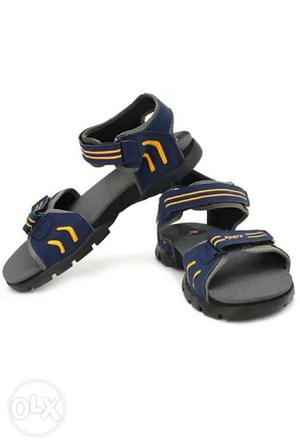 Pair Of Black-and-blue Sandals. Size UK 6 unused product