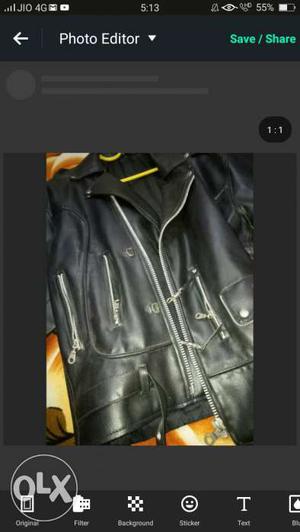 Pure leather winter jacket for men (XXL) very