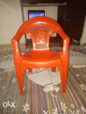Red Plastic Monobloc Chair