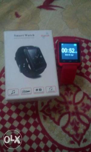 Red Smart Watch With Box