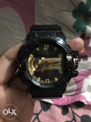 Round Black G-Shock Digital Watch