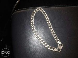 Silver Chain Link Necklace With Lobster Lock